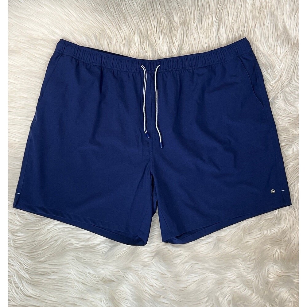 Peter Millar Crown Swim Trunks Mens XXL Blue 7" Lined NWT + Koozie Can Caddie